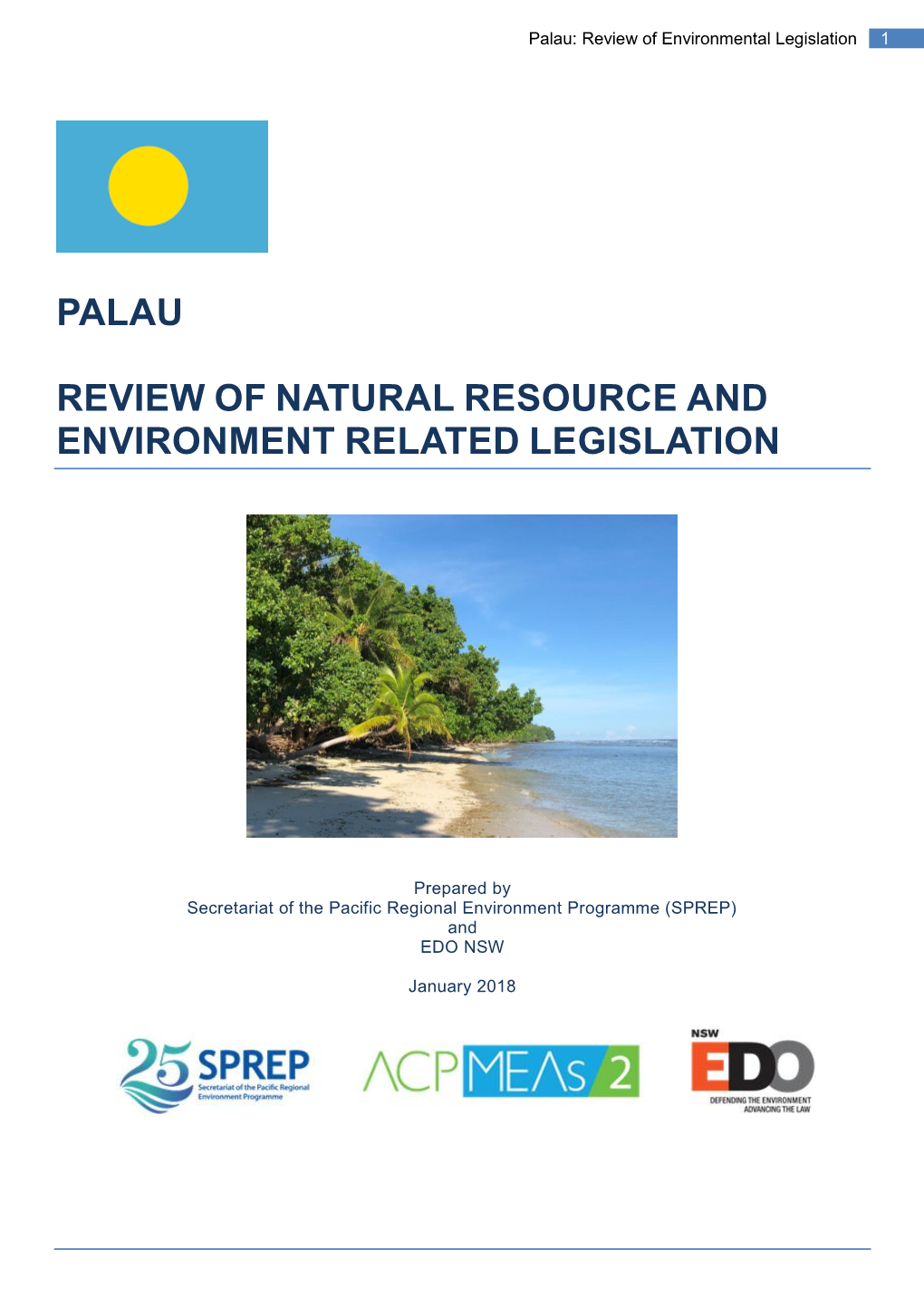 Palau Review of Natural Resource and Environment Related Legislation