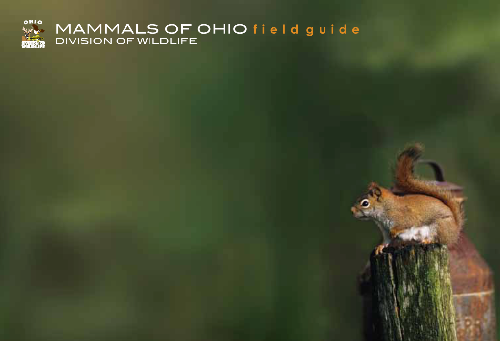 MAMMALS of OHIO F I E L D G U I D E DIVISION of WILDLIFE Below Are Some Helpful Symbols for Quick Comparisons and Identfication