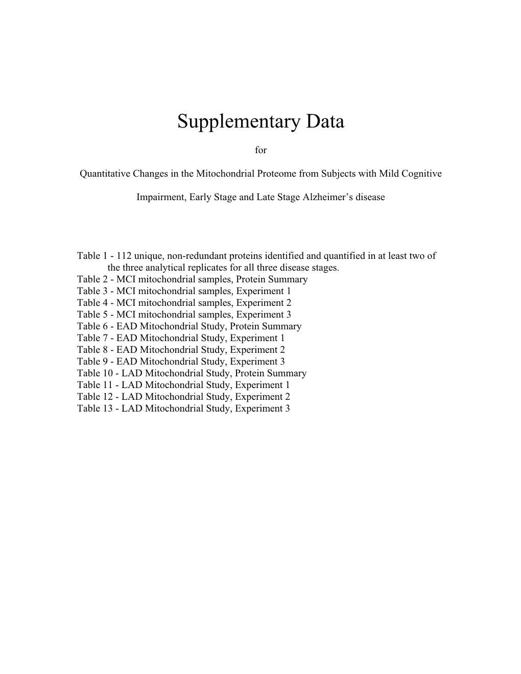 Supplementary Data