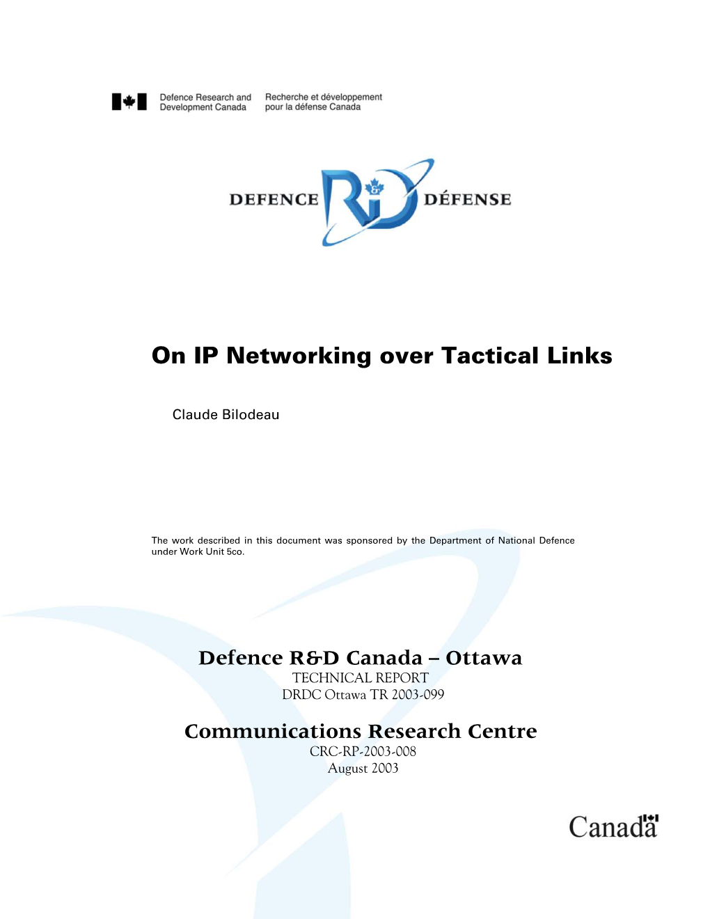 On IP Networking Over Tactical Links