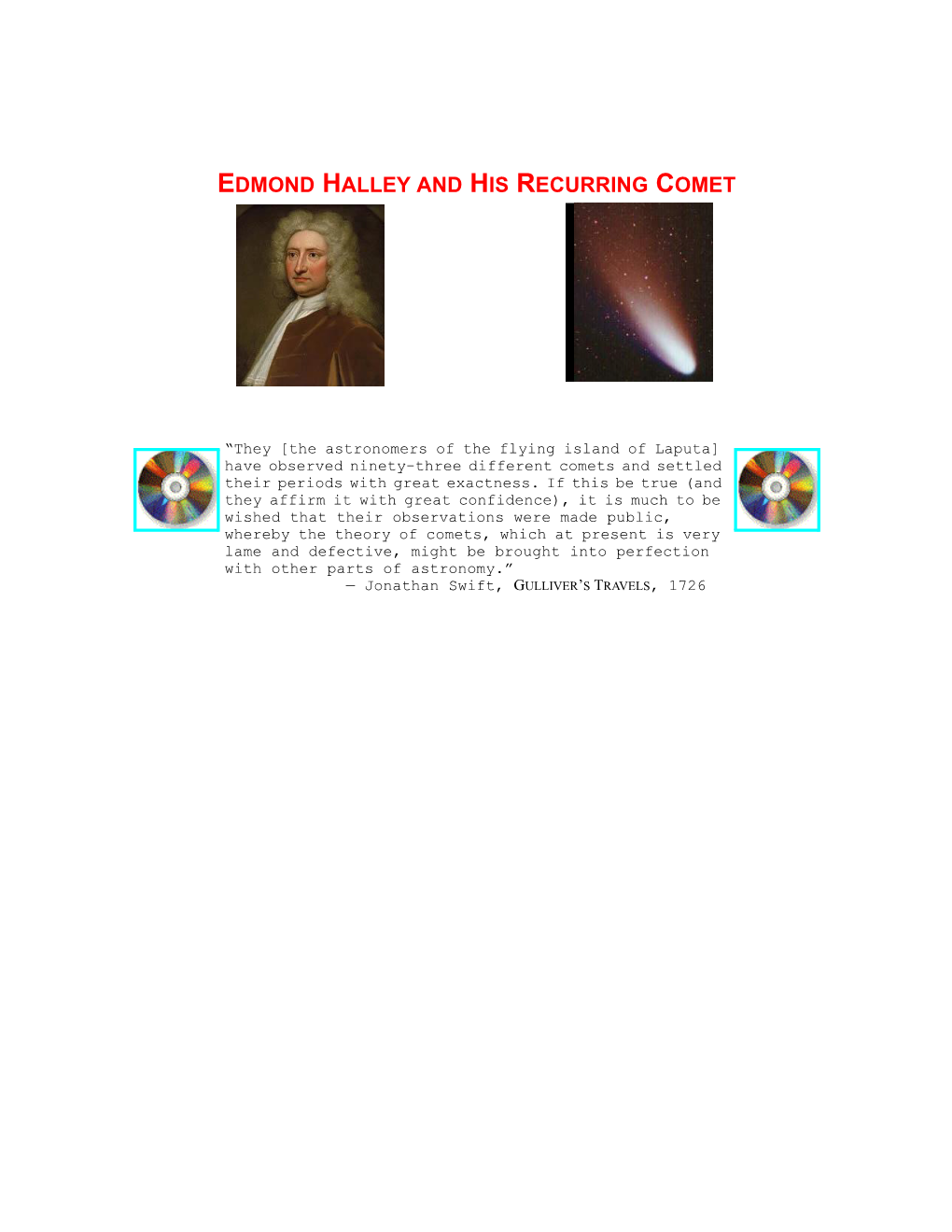 Edmond Halley and His Recurring Comet