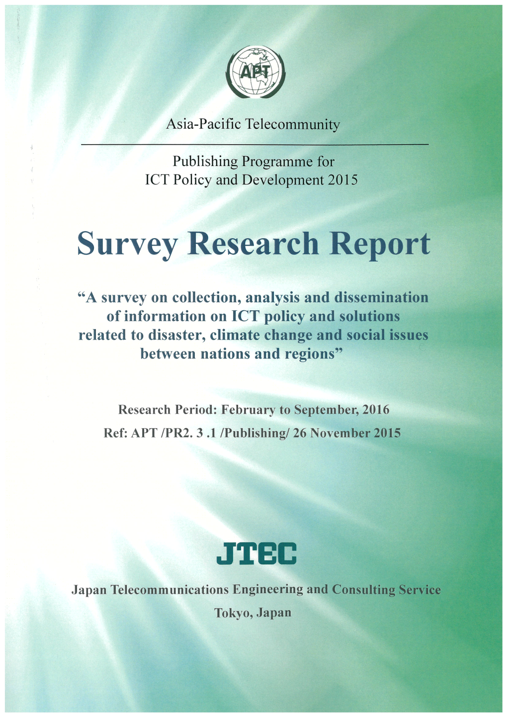 2.2 ICT Policy and Disaster Management Initiative in Japan