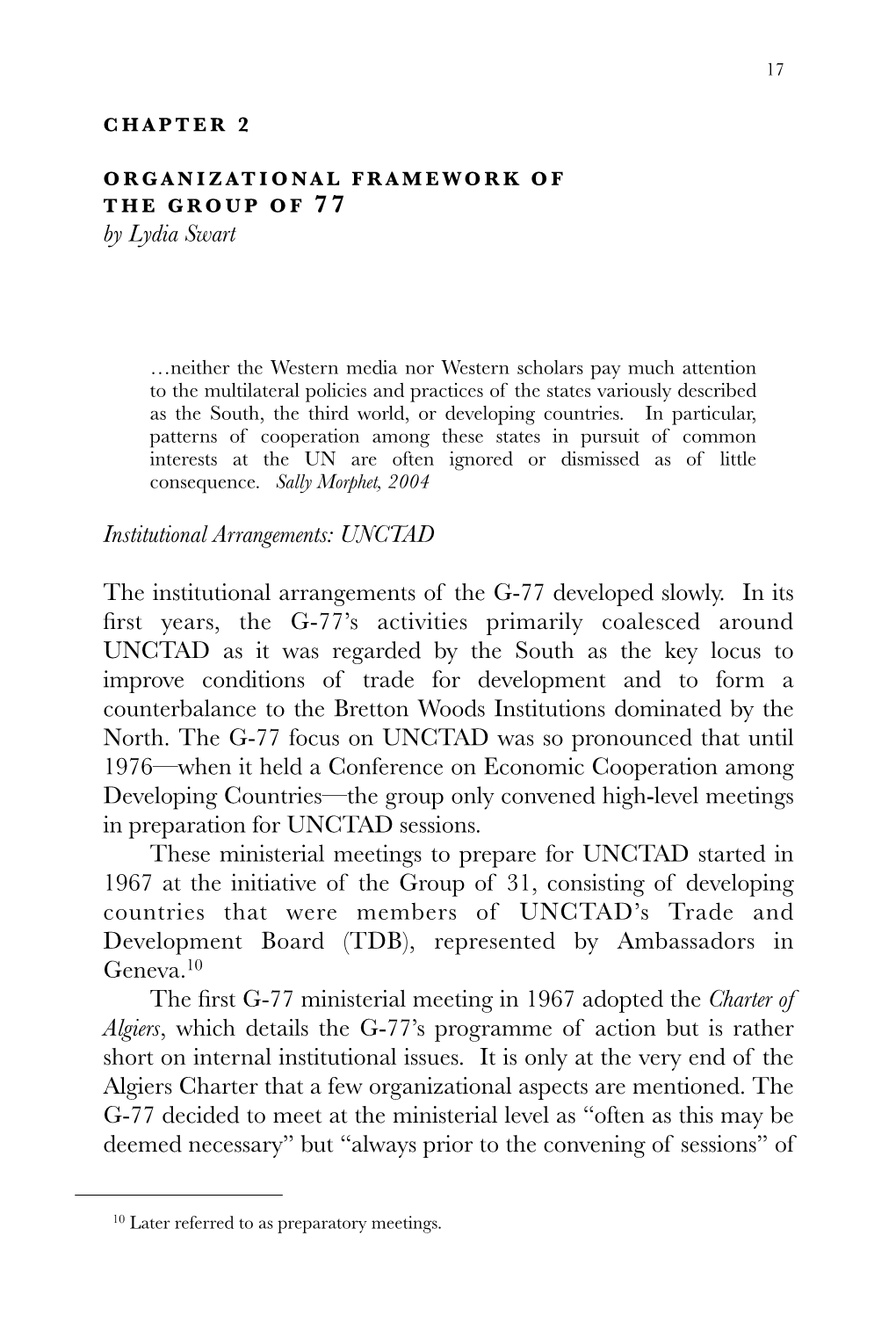 Organizational Framework of the G-77