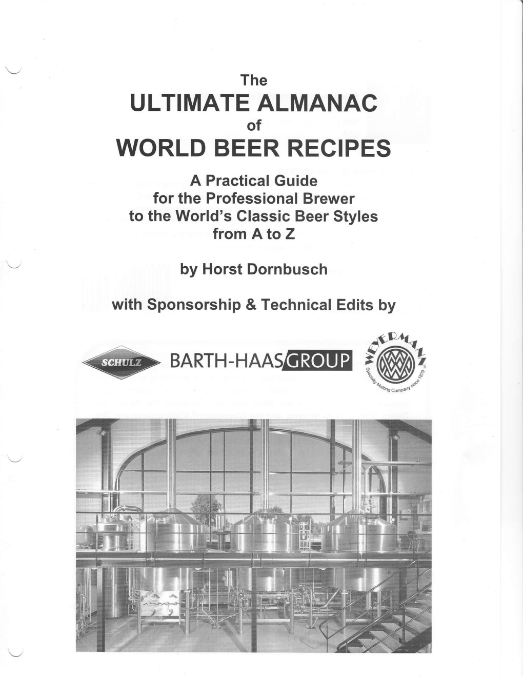 ULTIMATE ALMANAG WORLD BEER RECIPES Barrh-Haasgulll