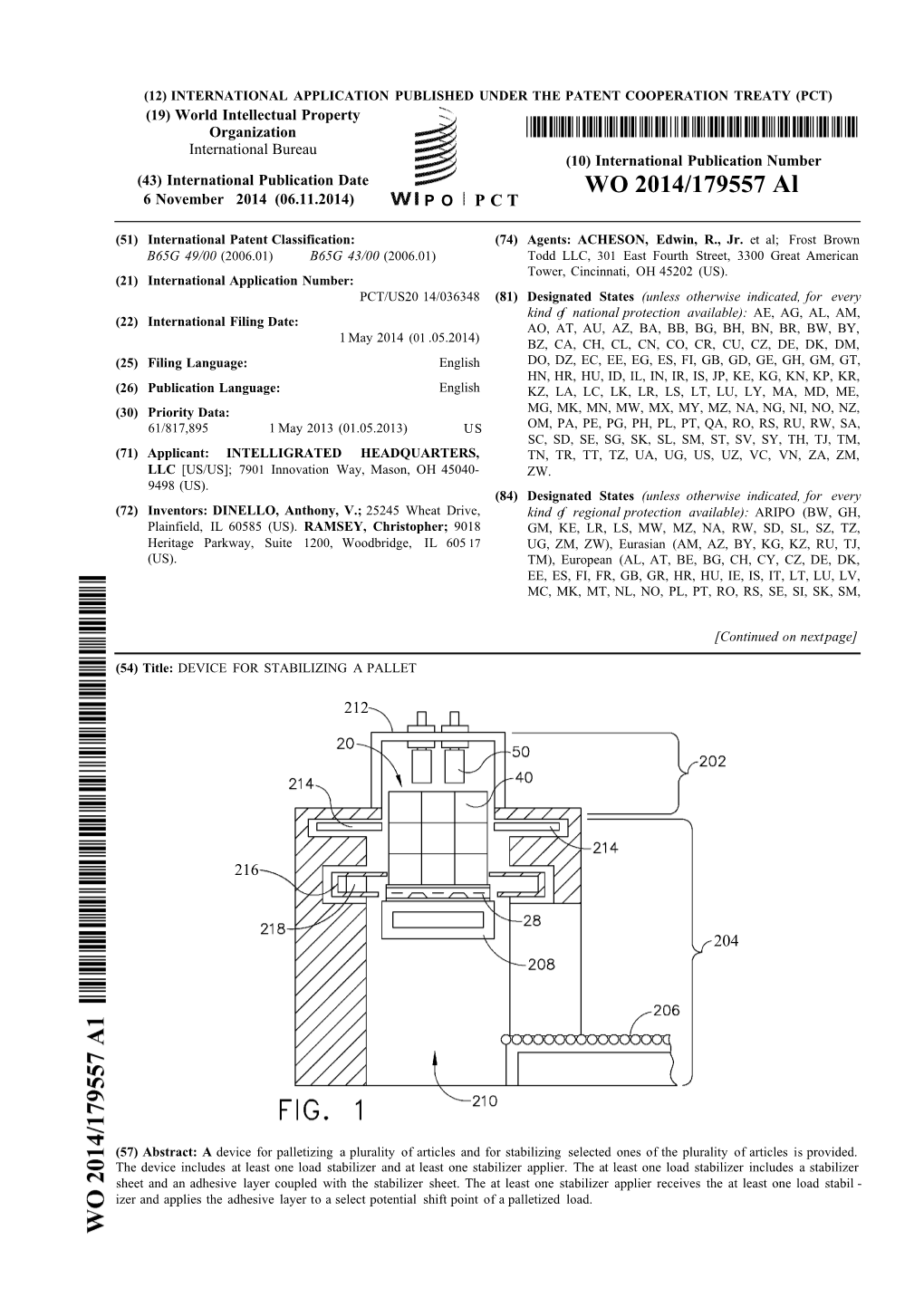 WO 2014/179557 Al 6 November 2014 (06.11.2014) P O P C T