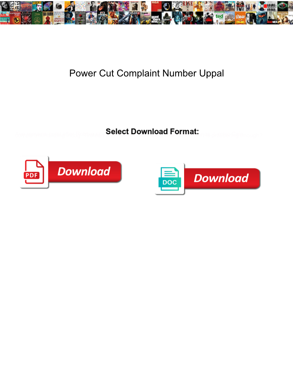 Power Cut Complaint Number Uppal