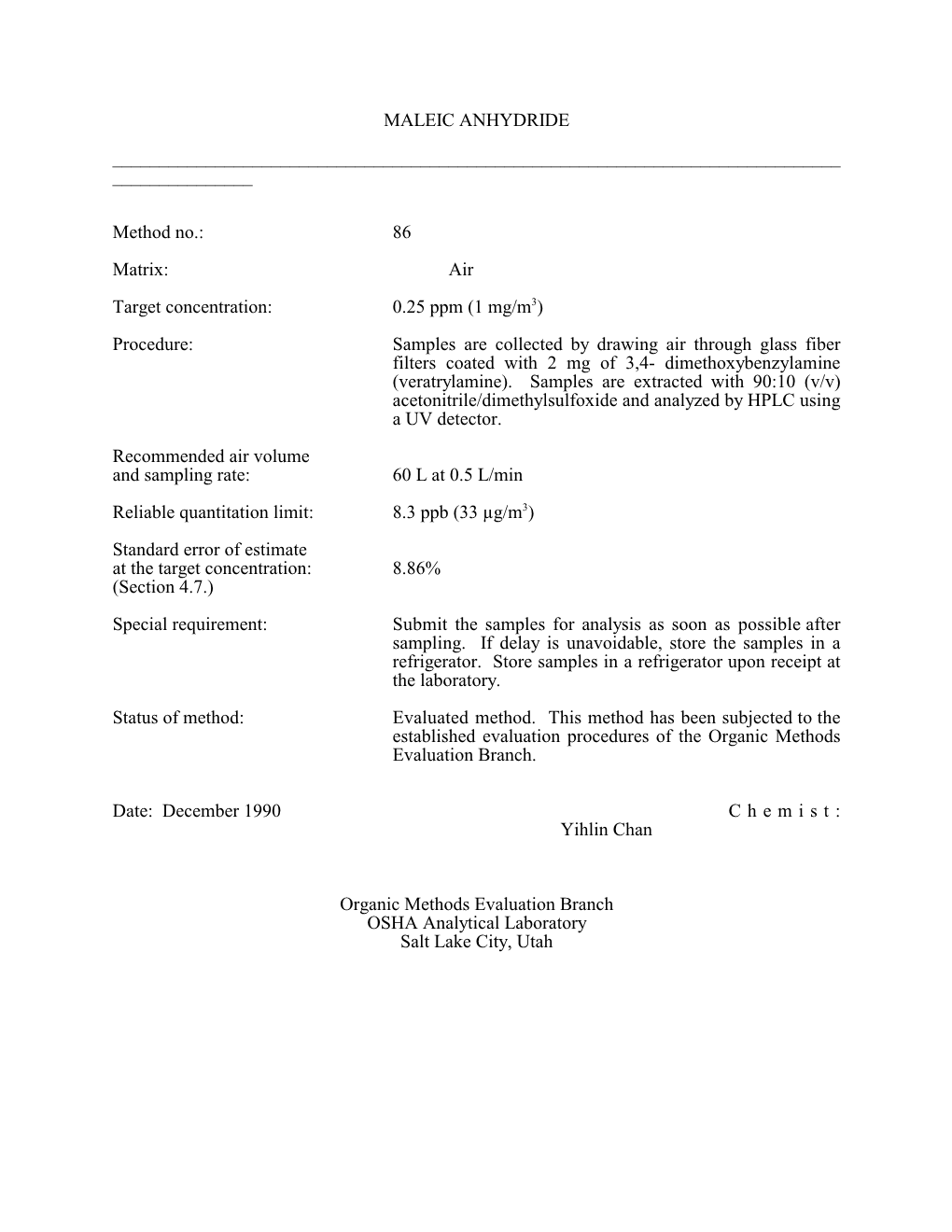 Maleic Anhydride ______