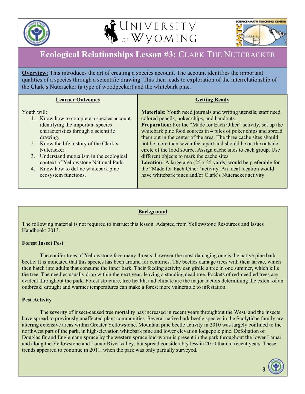 04. Ecological Relationships Lesson #3: CLARK THE