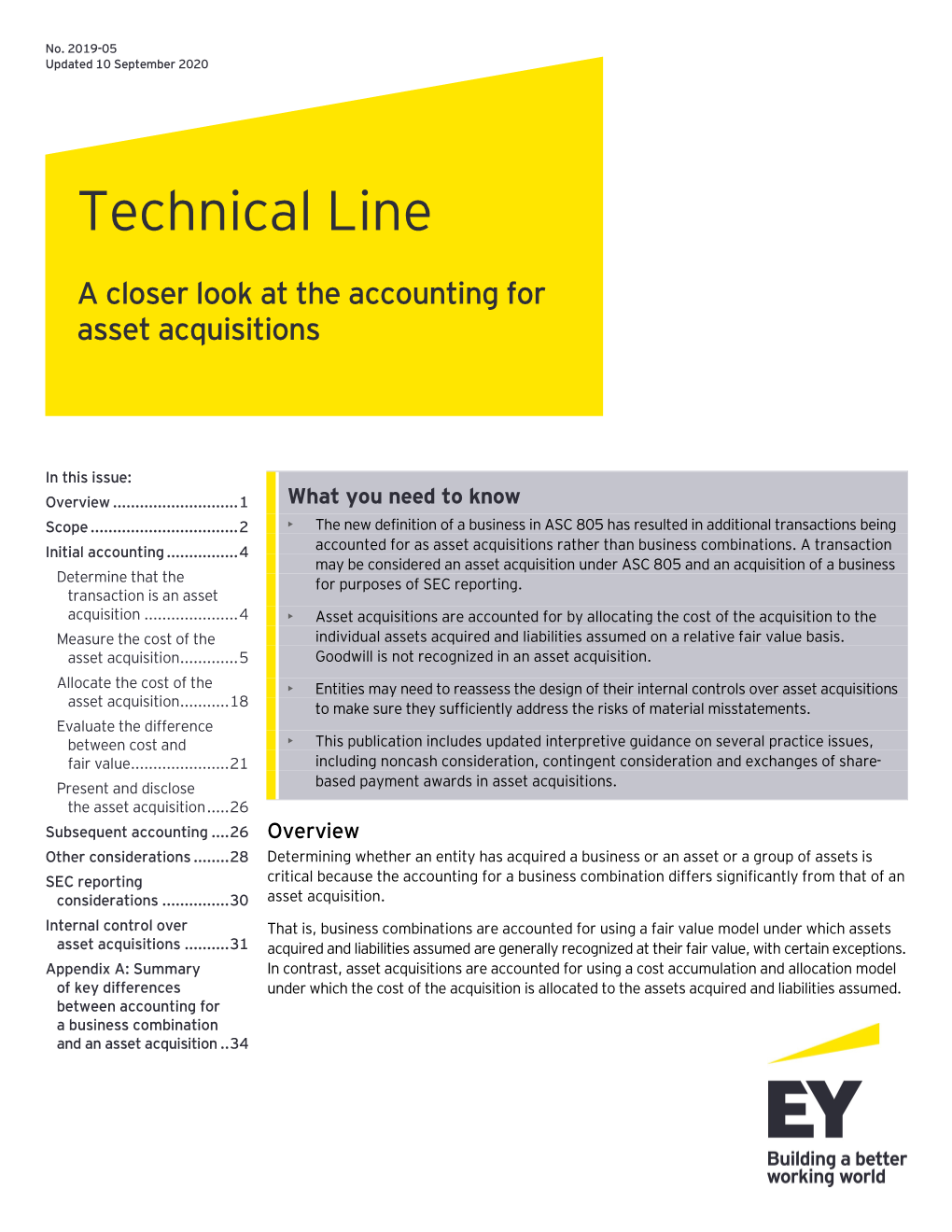 Technical Line: a Closer Look at the Accounting for Asset Acquisitions