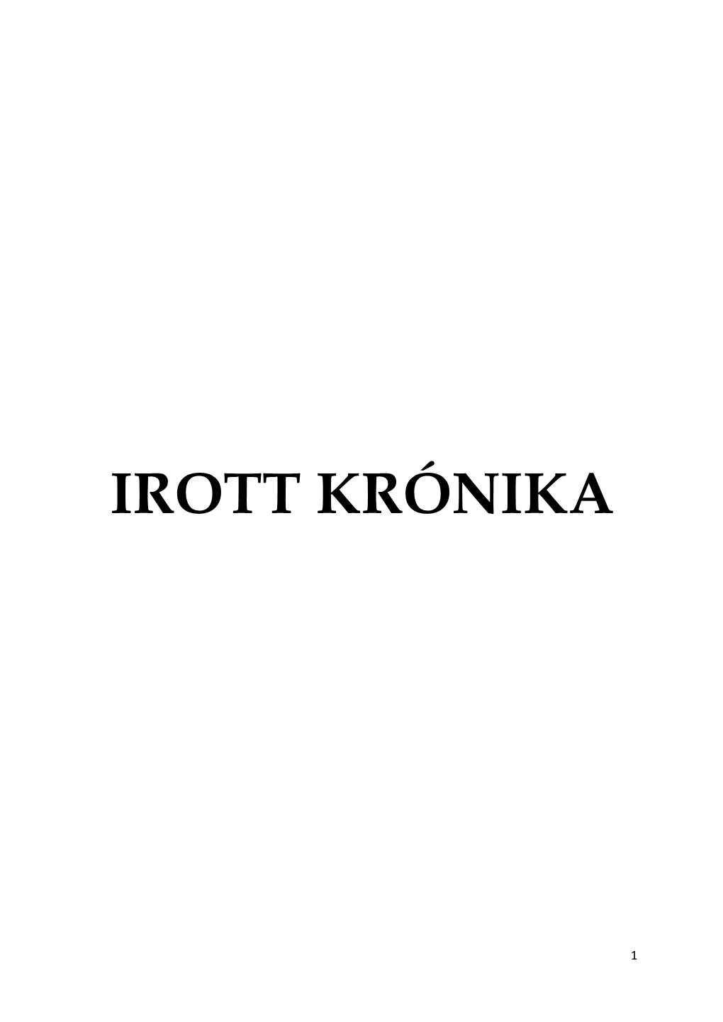 Irott Krónika