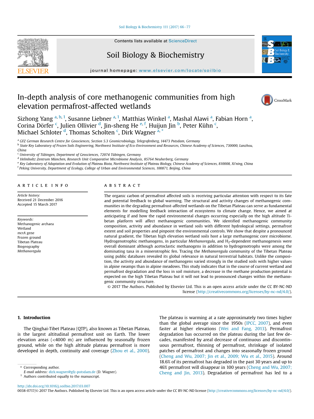 Soil Biology & Biochemistry