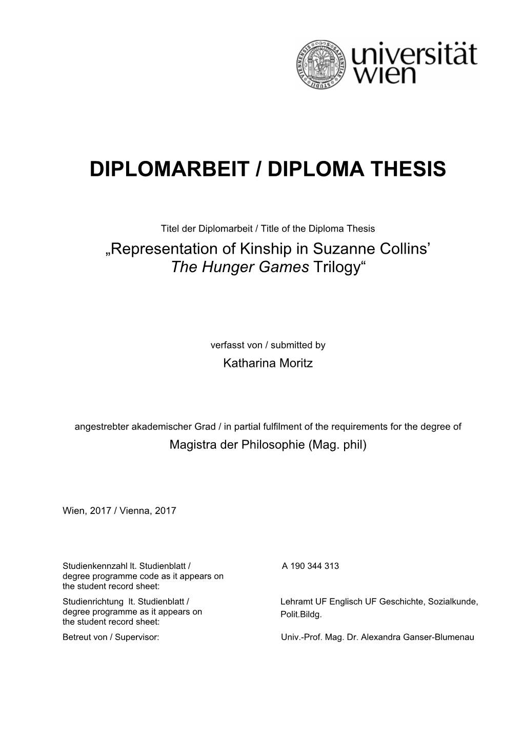 Diplomarbeit / Diploma Thesis