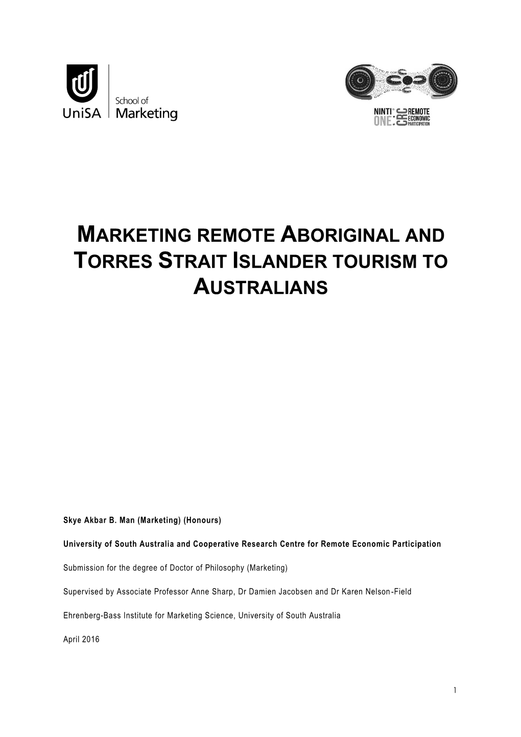 Marketing Remote Aboriginal and Torres Strait Islander Tourism to Australians