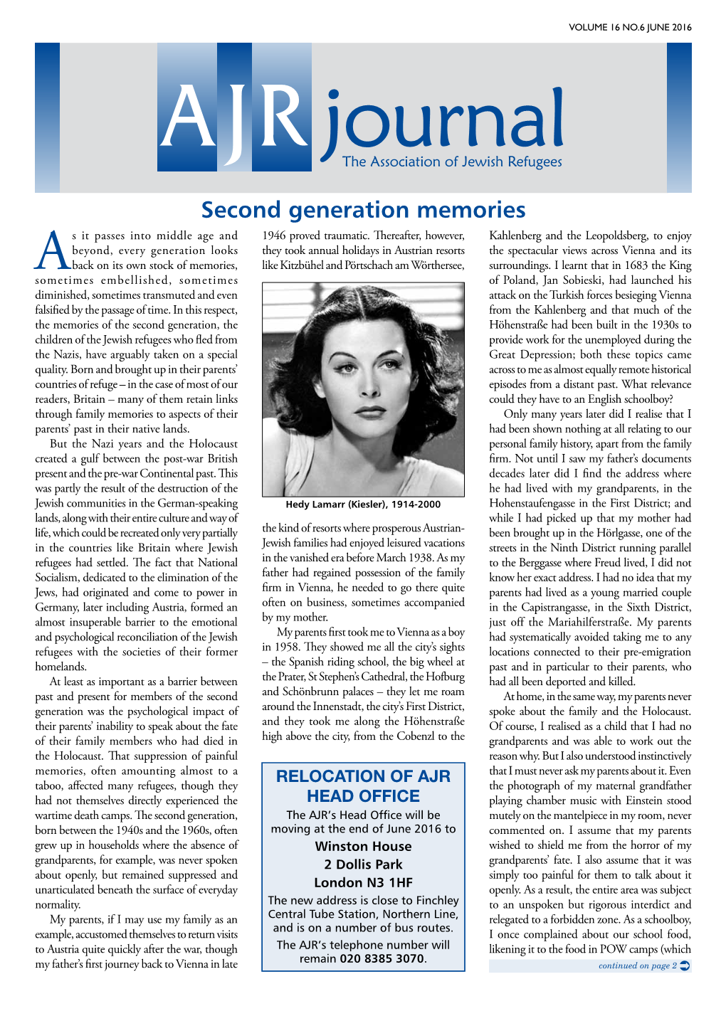Second Generation Memories S It Passes Into Middle Age and 1946 Proved Traumatic