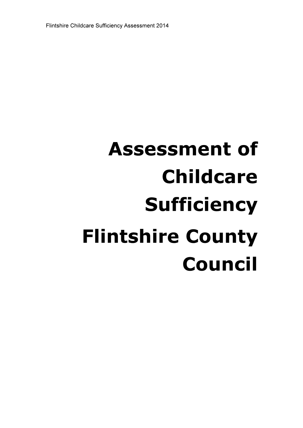 Assessment of Childcare Sufficiency Flintshire County Council