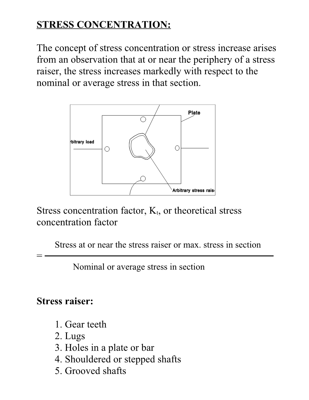 Stress Concentration