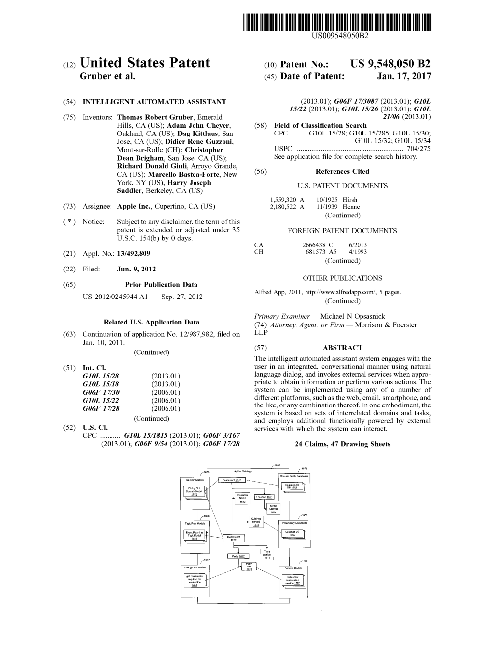 (12) United States Patent (10) Patent No.: US 9,548,050 B2 Gruber Et Al