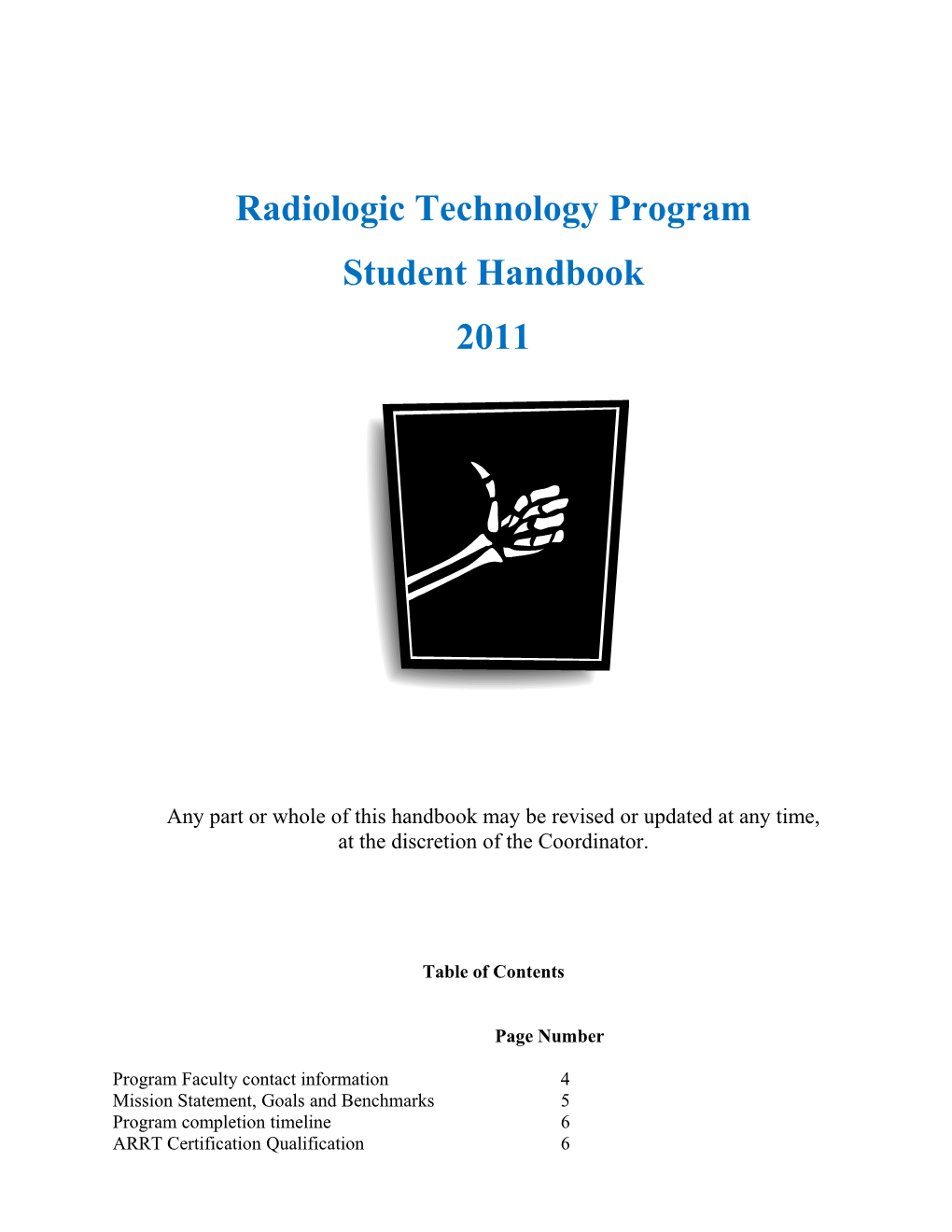 Radiologic Technology Program