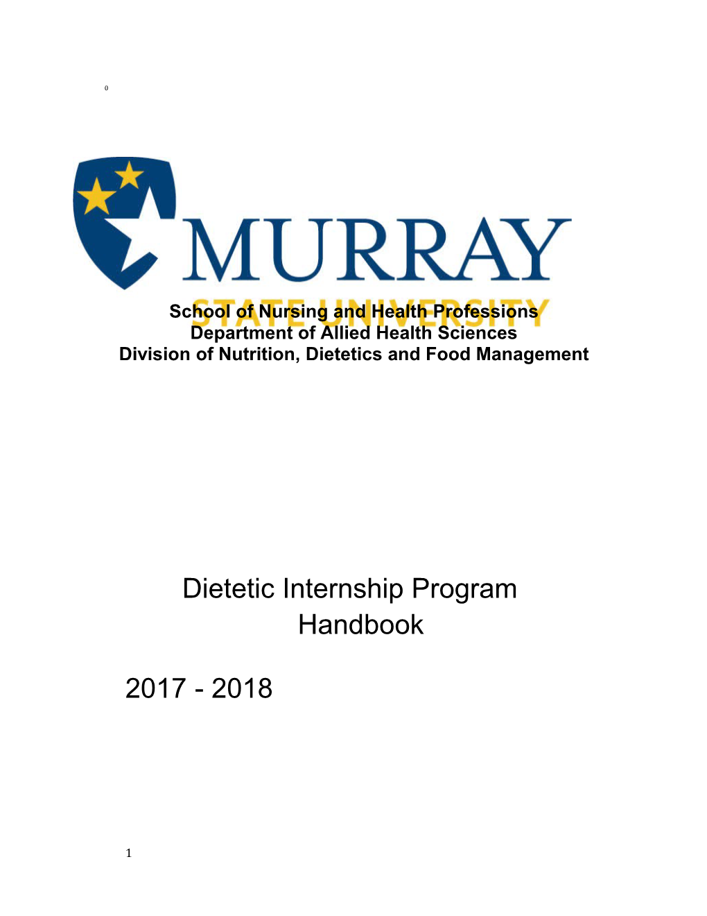 Dietetic Intern Handbook