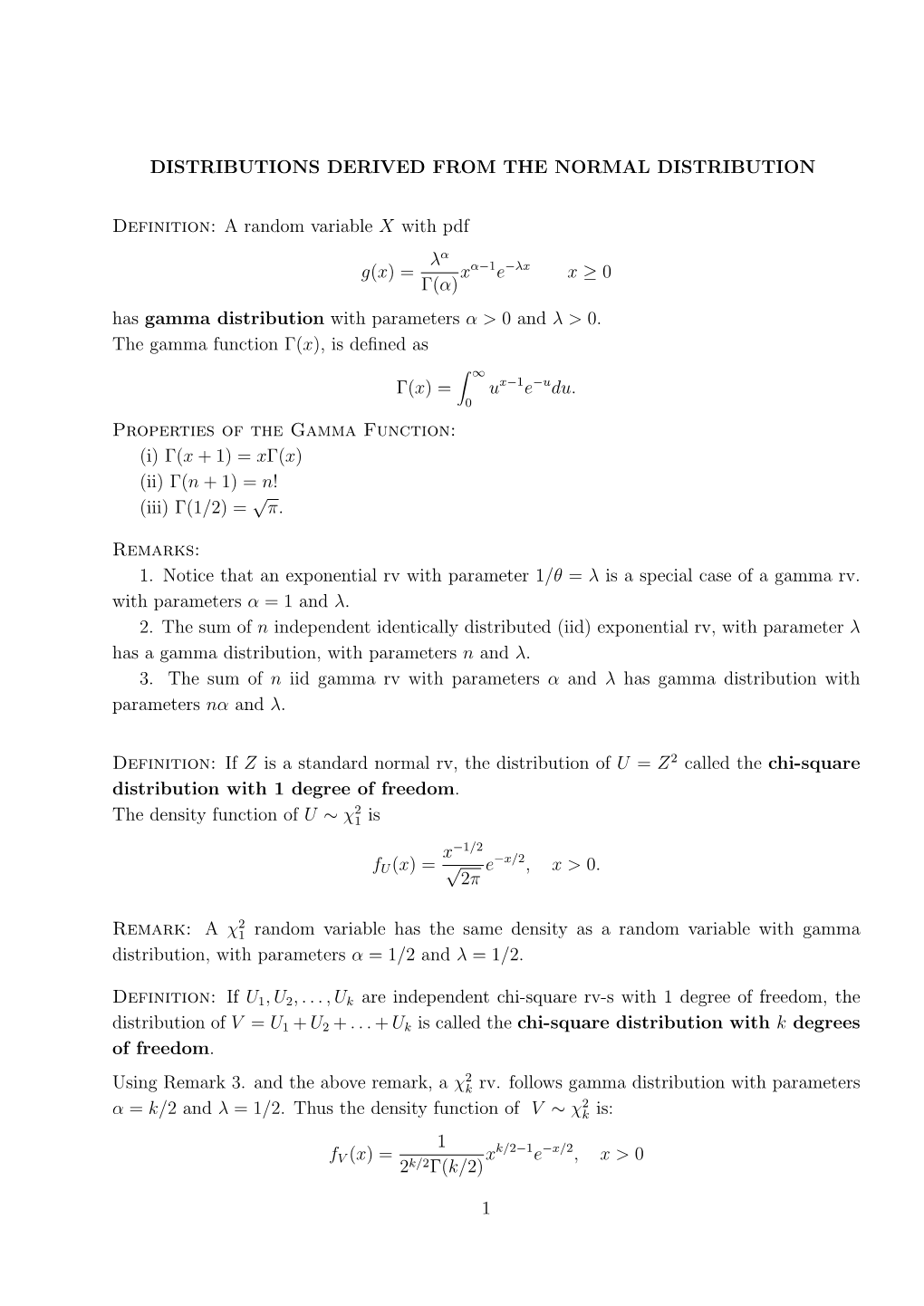 A Random Variable X with Pdf G(X) = Λα Γ(Α) X ≥ 0 Has Gamma