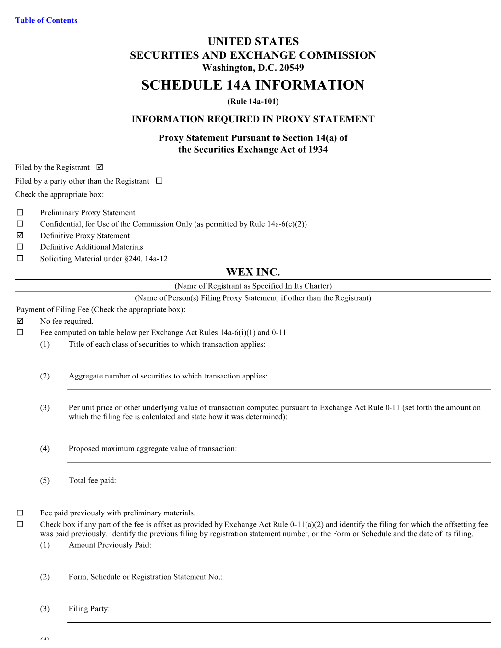 SCHEDULE 14A INFORMATION (Rule 14A-101) INFORMATION REQUIRED in PROXY STATEMENT Proxy Statement Pursuant to Section 14(A) of the Securities Exchange Act of 1934