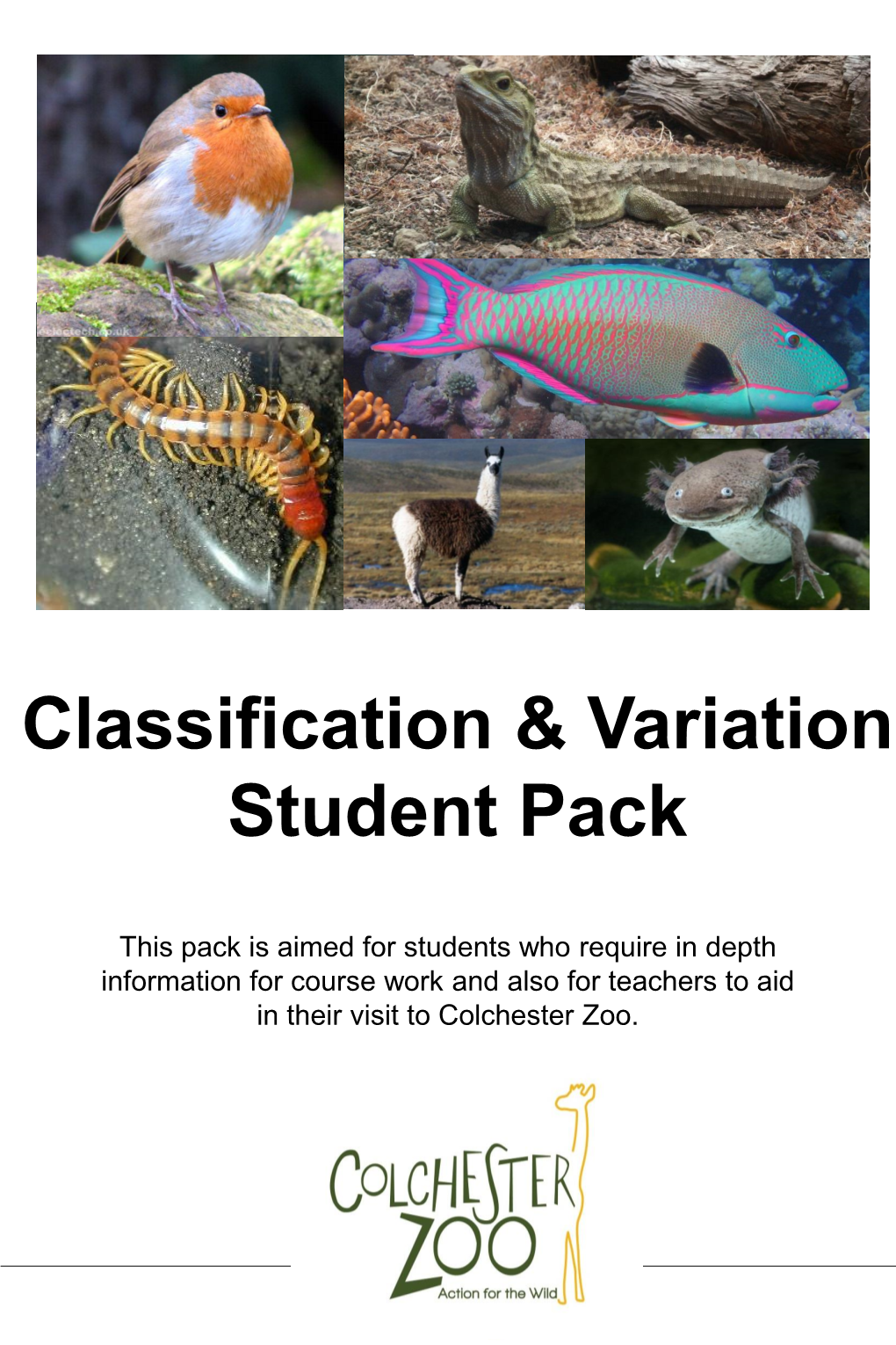 Classification & Variation Student Pack