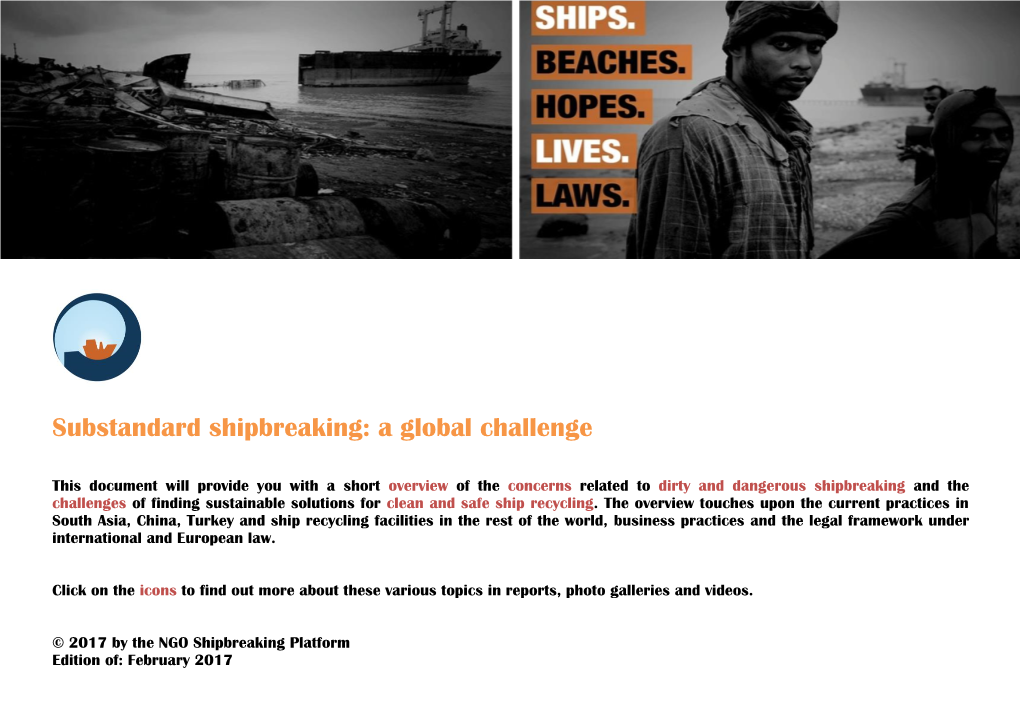 Substandard Shipbreaking: a Global Challenge