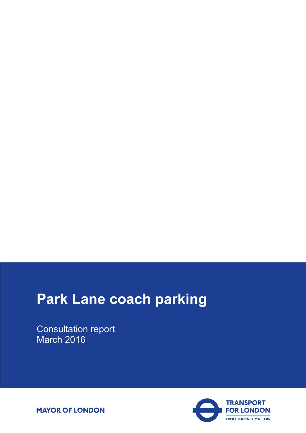 Consultation Report March 2016