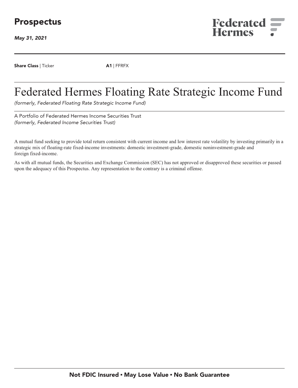 Floating Rate Strategic Income Fund (A1 Shares)