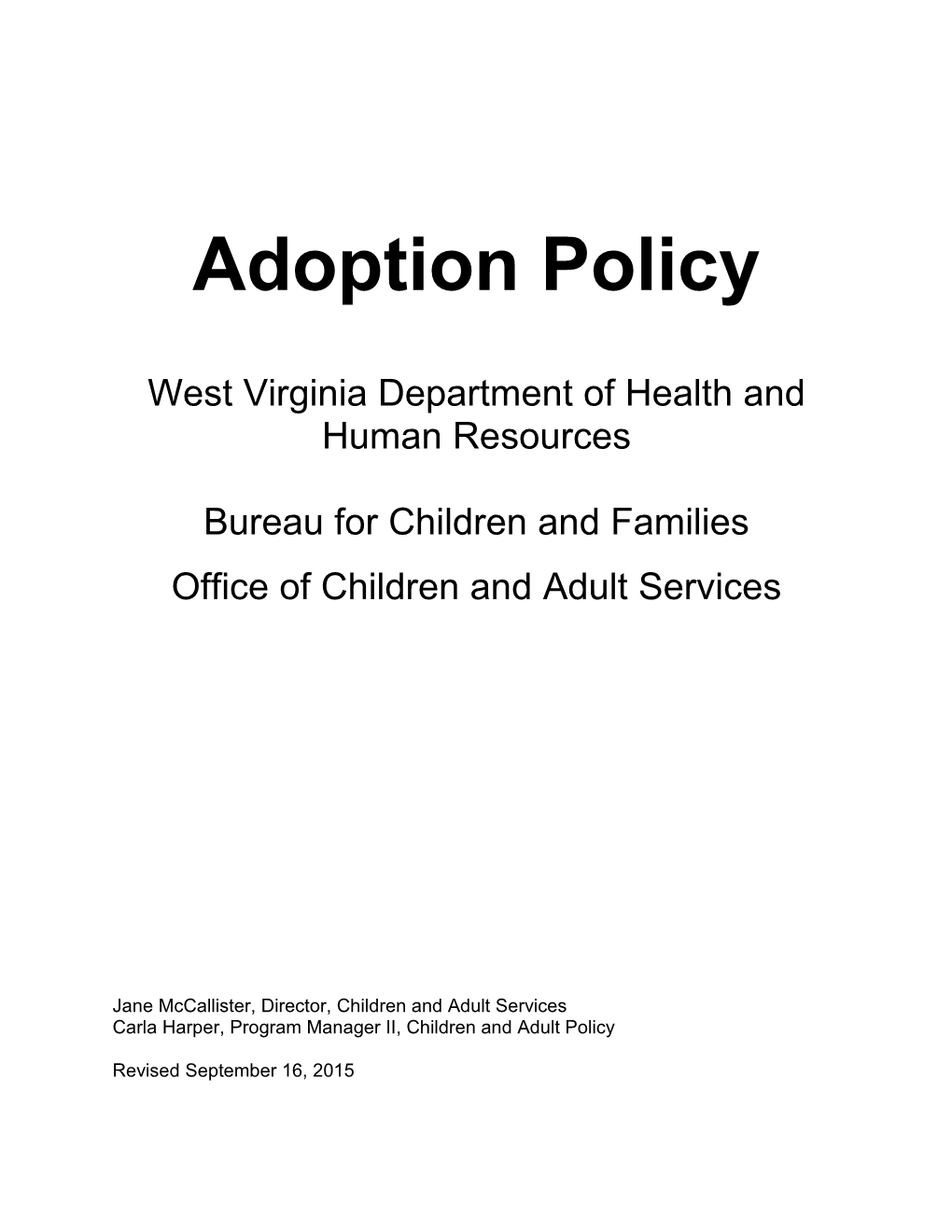 Adoption Policy