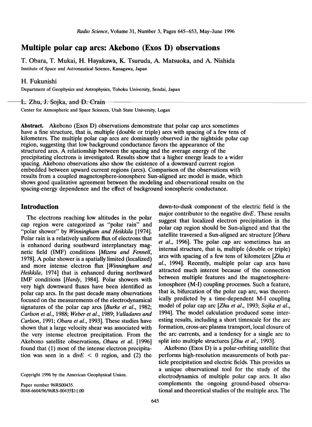 Multiple Polar Cap Arcs: Akebono &Lpar;Exos D&Rpar; Observations