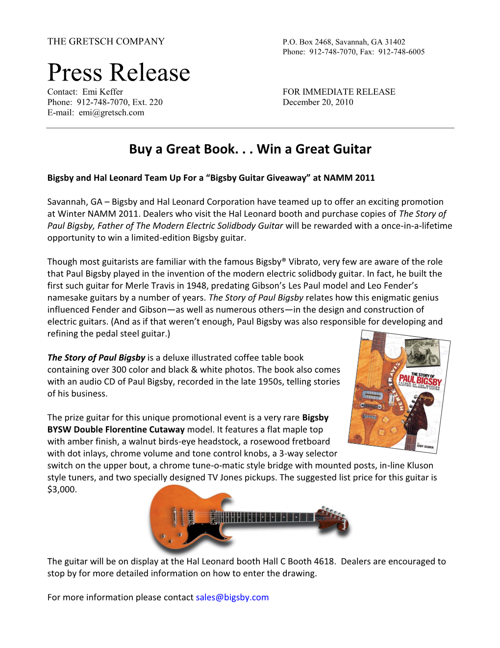 Savannah, GA – Fred Gretsch Enterprises and Kaman Music