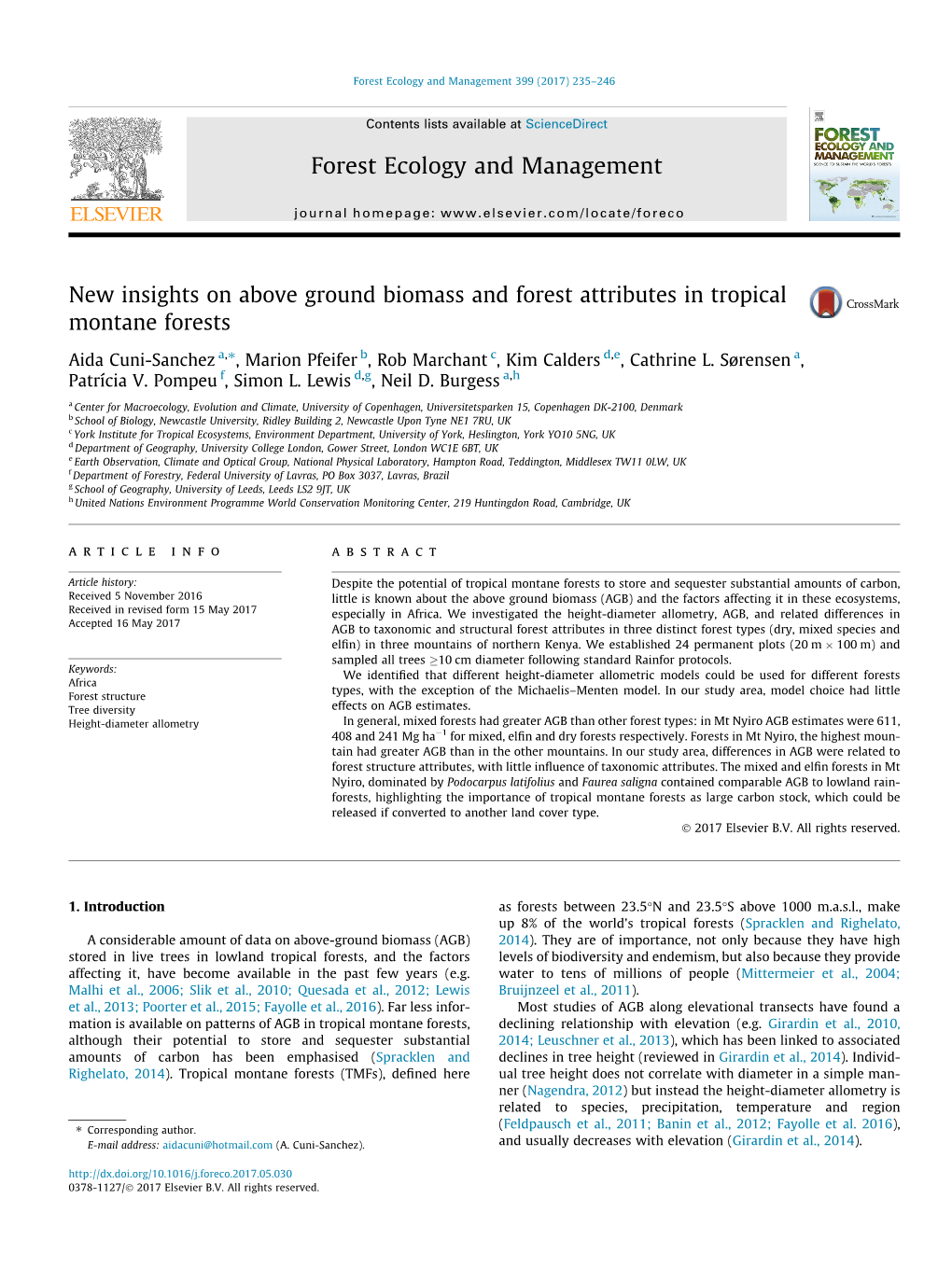 New Insights on Above Ground Biomass and Forest Attributes In