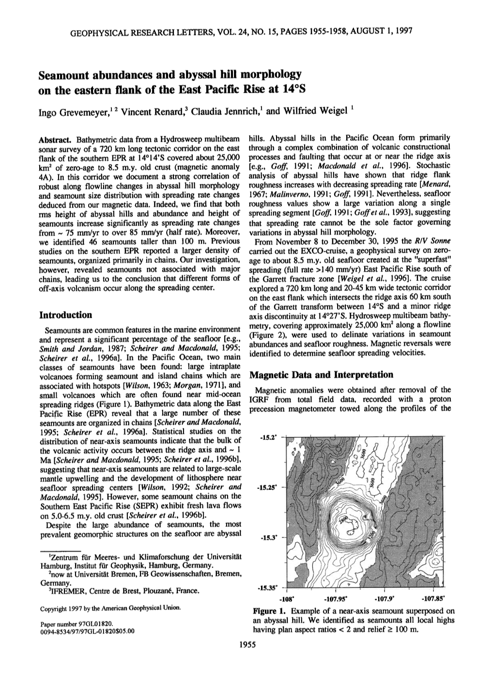 Seamount Abundances and Abyssal Hill Morphology on the Eastern