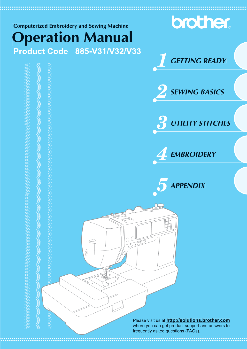 Operation Manual Product Code 885-V31/V32/V33 GETTING READY