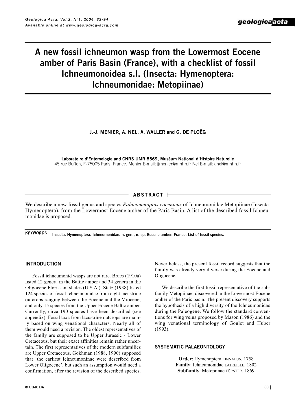 Geo.Acta Vol 2(1)