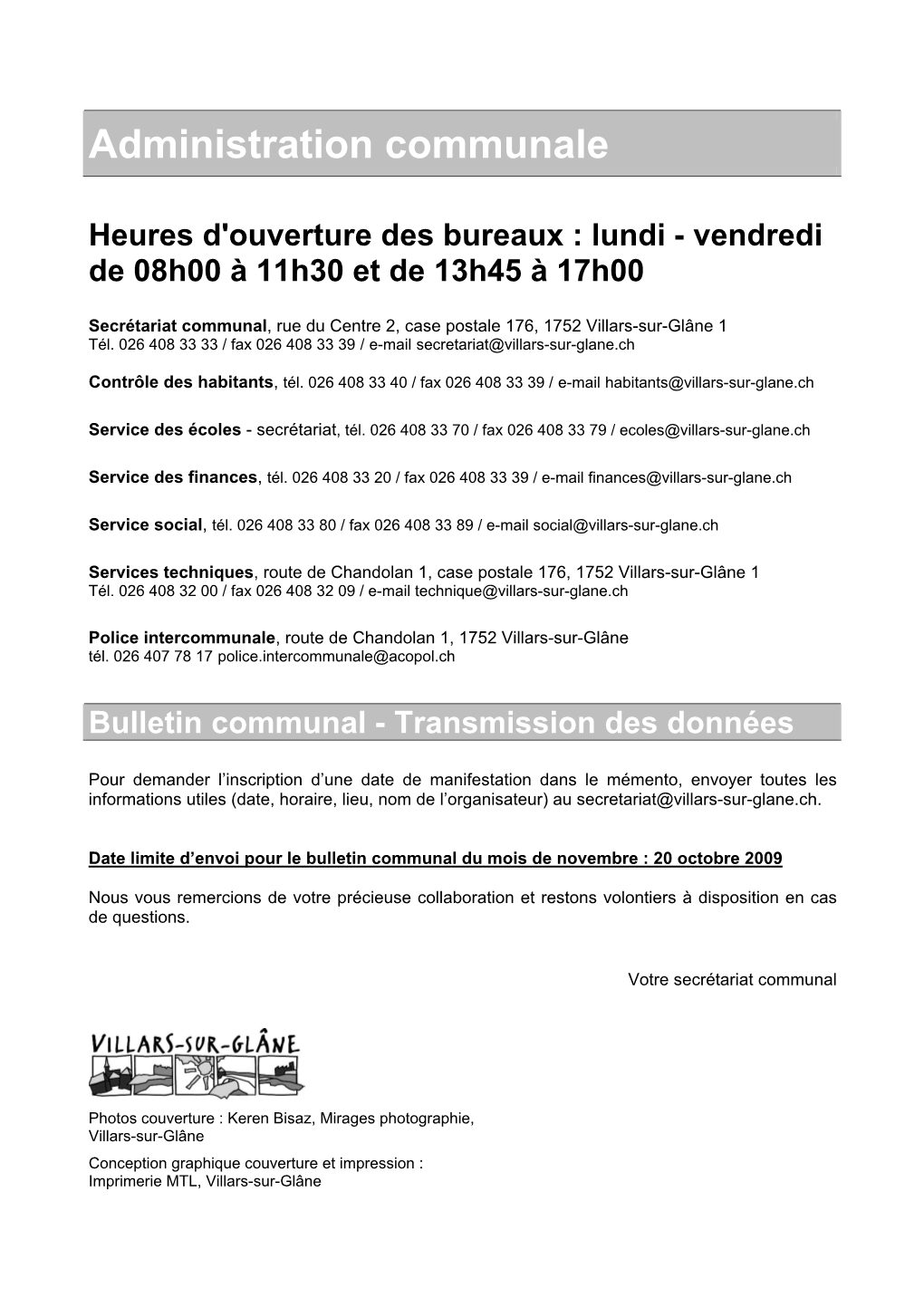 Bulletin Communal - Transmission Des Données