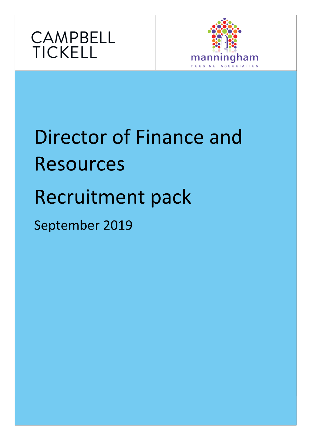 Director of Finance and Resources Recruitment Pack September 2019