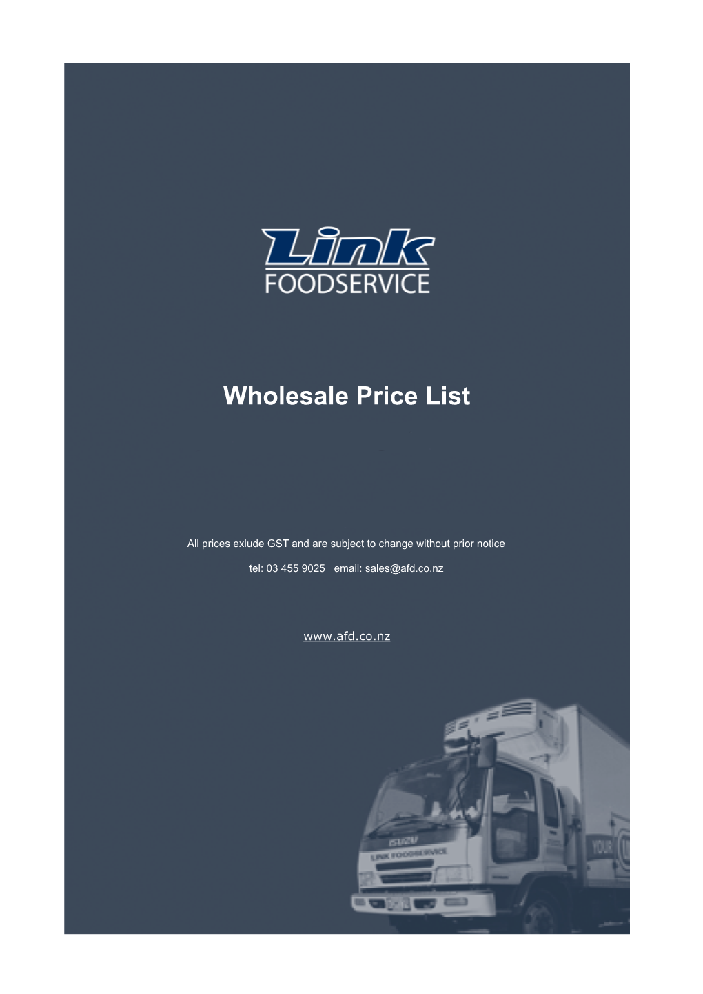 Wholesale Price List