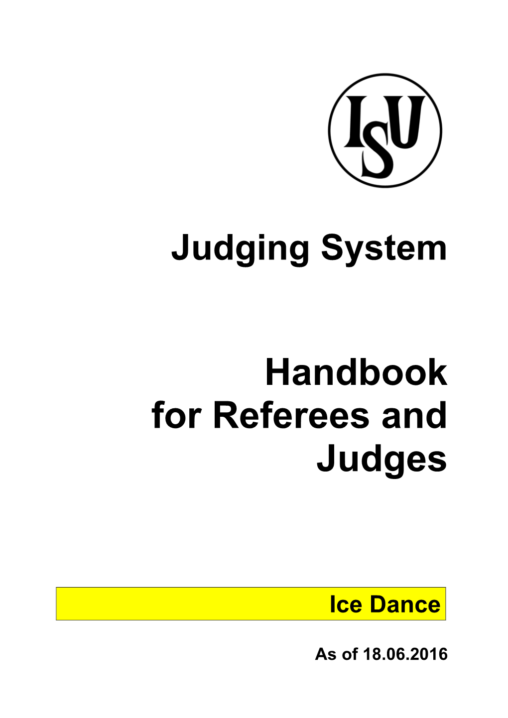 Handbook for Referees and Judges