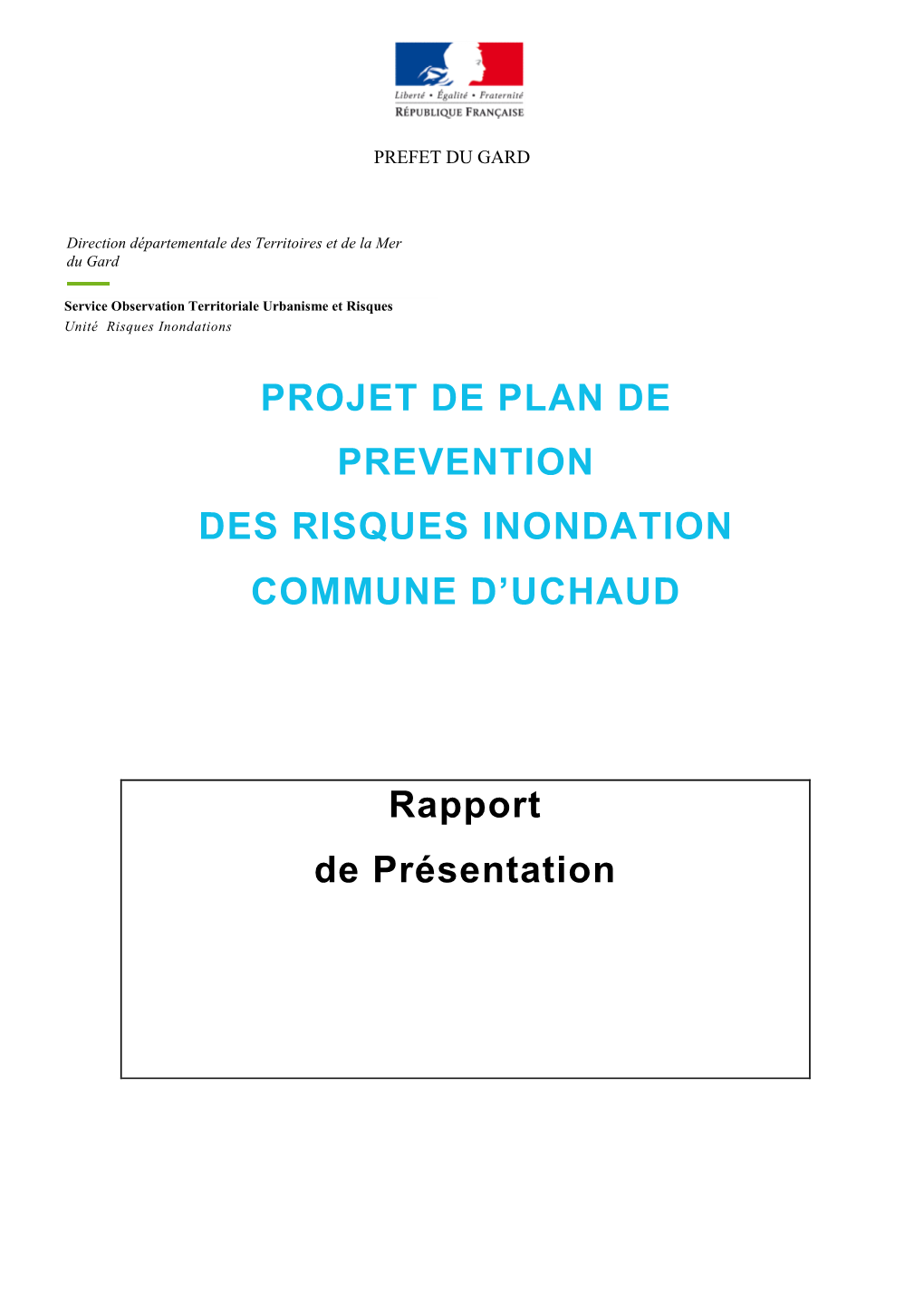 Projet De Plan De Prevention Des Risques Inondation