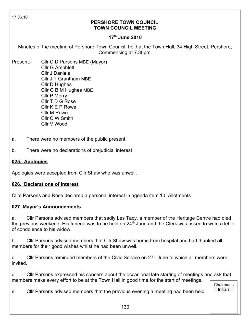 Pershore Town Council s4