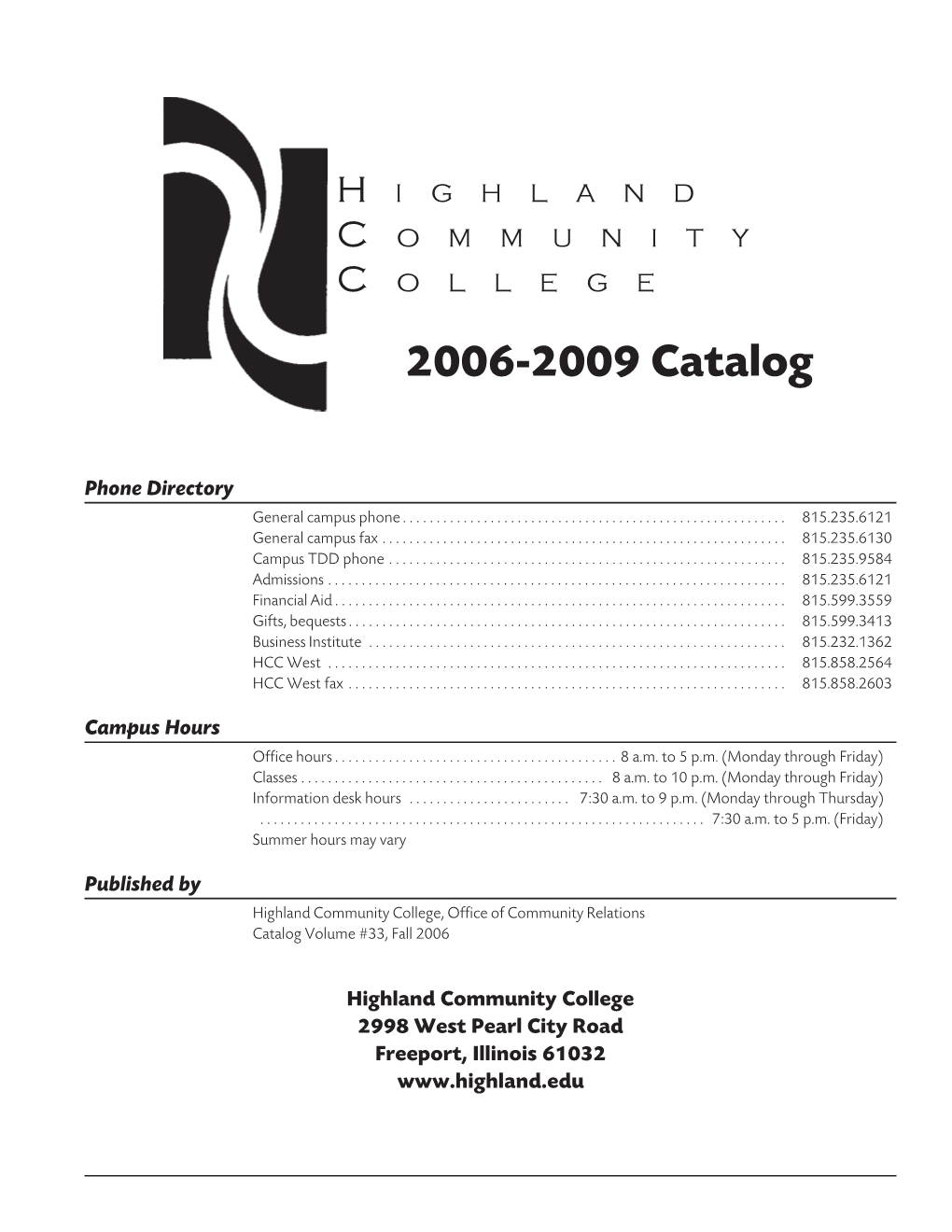2006-2009 Catalog