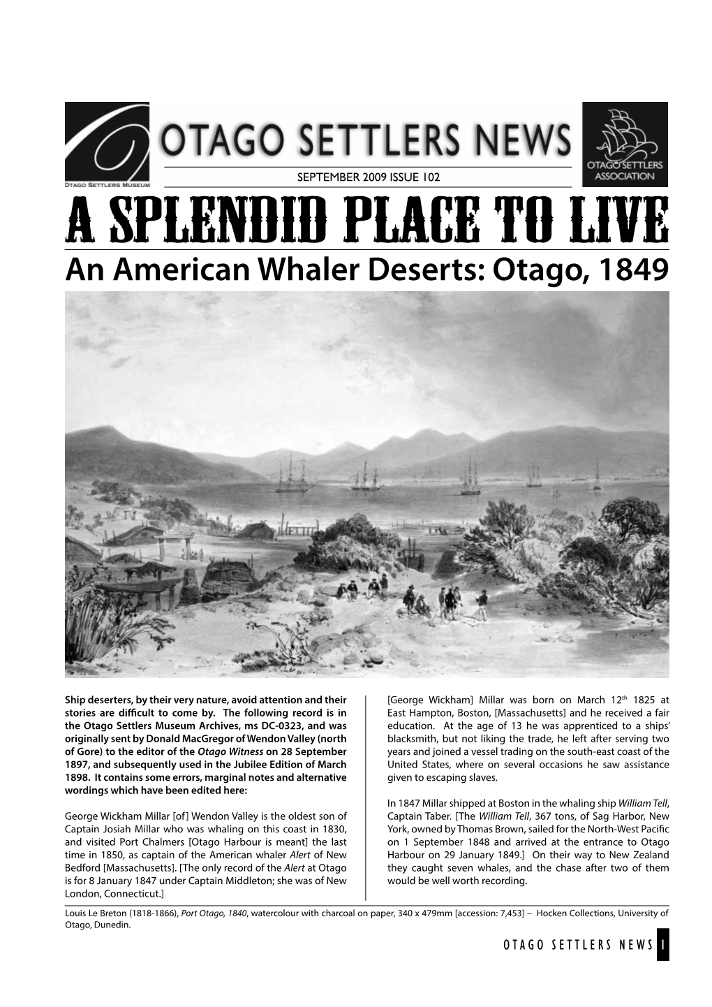 An American Whaler Deserts: Otago, 1849