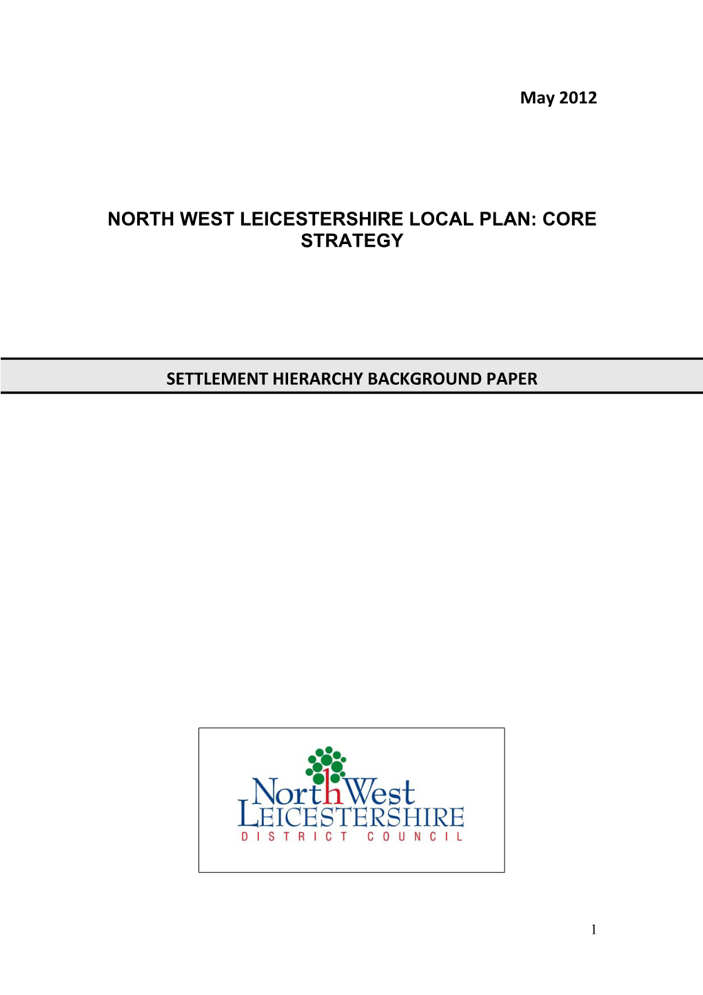 Settlement Hierarchy Background Paper