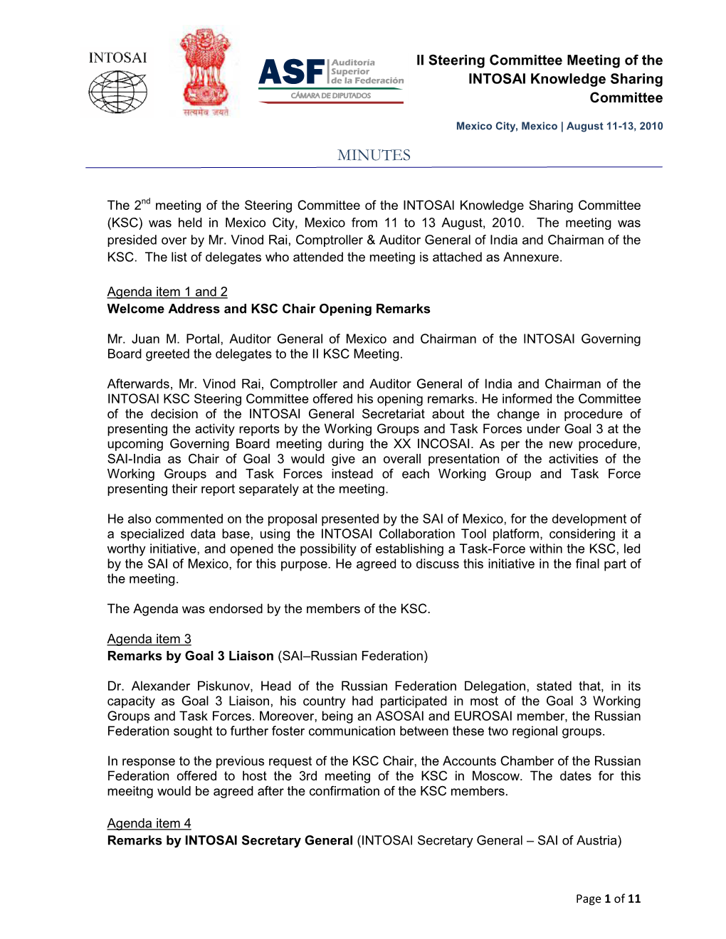 Minutes of 2Nd KSC Steering Committee Meeting.Pdf