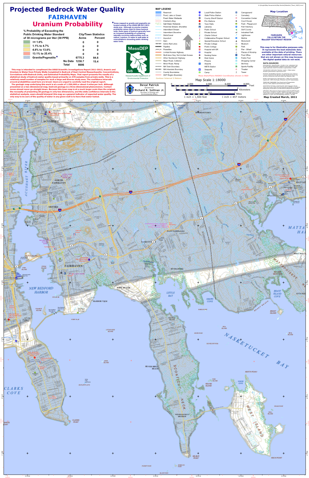 Projected Bedrock Water Quality Uranium Probability