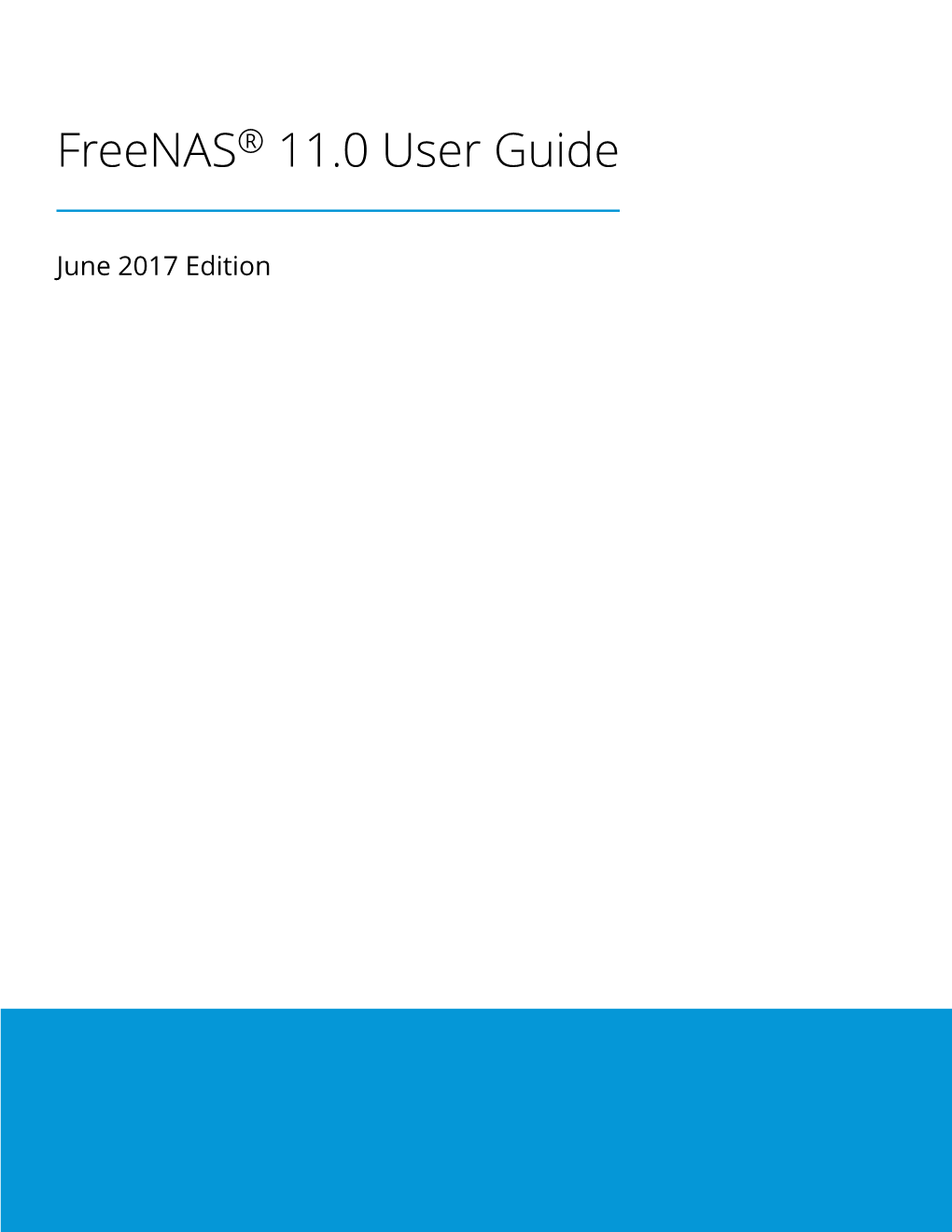 Freenas® 11.0 User Guide