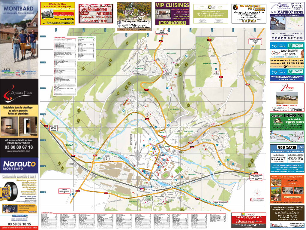 Plan De Ville De Montbard