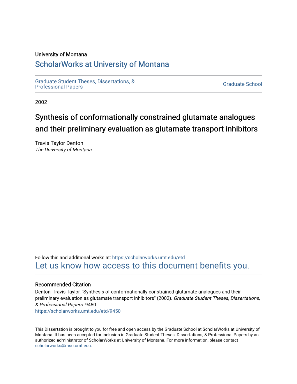 Synthesis of Conformationally Constrained Glutamate Analogues and Their Preliminary Evaluation As Glutamate Transport Inhibitors